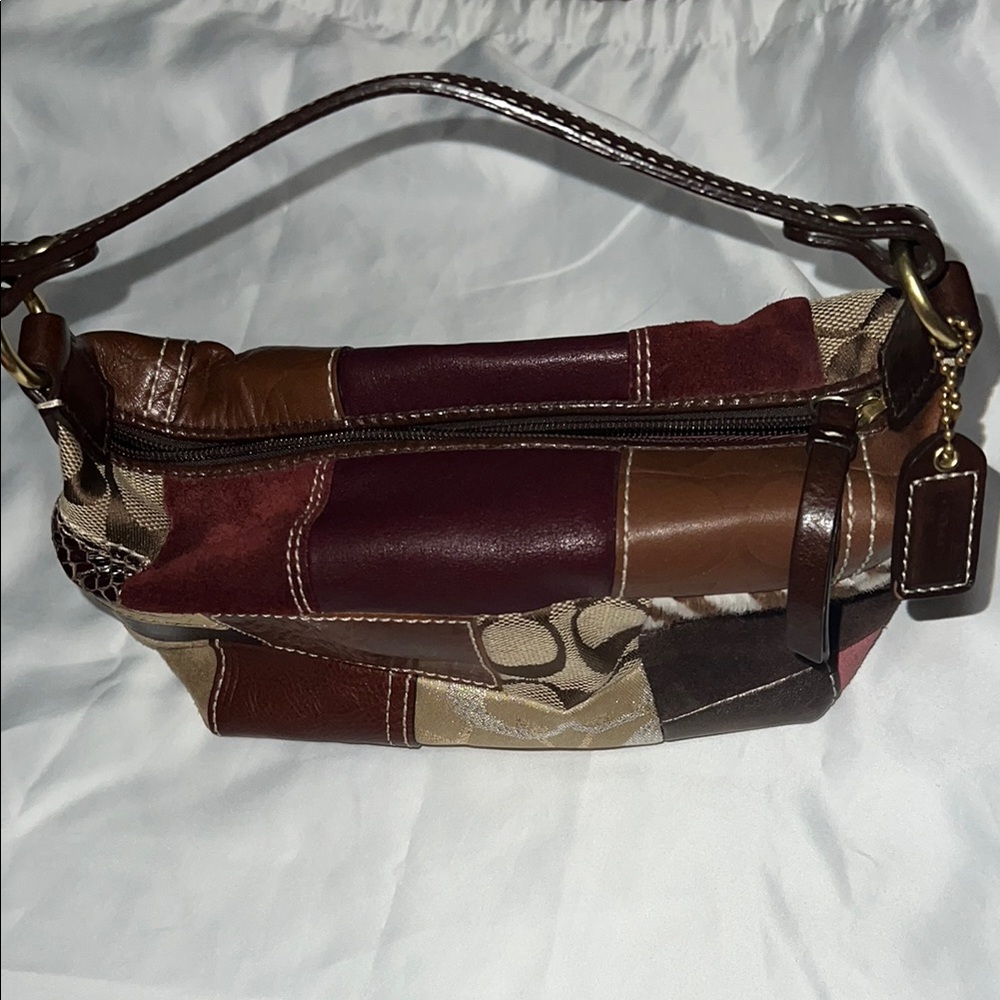 Coach Y2K Small Holiday Patchwork Leather Shoulder Bag
